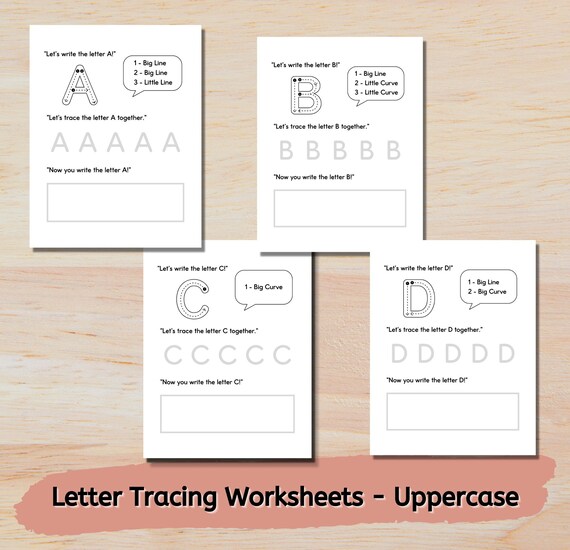 Alphabet Tracing Alphabet Printable Alphabet Worksheets - Etsy