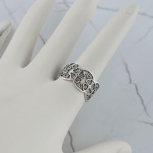 Cutesmile 925 Sterling Silver 22MM Wide Band Ring - Plain Cool Design For Men & Women