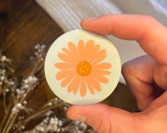 Colorful Blue Flower Fridge Magnet – Floral, handmade magnet as a gift idea or kitchen decoration
