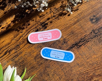 Plaster paper stickers "For your world-weariness" – handmade stickers for giving as gifts or as decoration for journaling, presents & notebooks