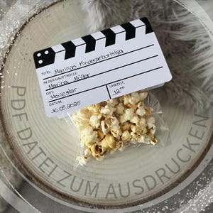 Einladungskarte Kindergeburtstag I Kino I PDF Datei I Schmuckelich