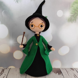 Minerva McGonagall Häkelpuppe, HP Fan Geschenk, Zauberer Deko