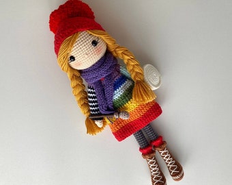 Crochet Doll, Amigurumi Doll, Organic Handmade Toys, Princess Doll, Stuffed Doll, Cuddle Doll, Amigurumi Gift, Crochet Gift, Finished Doll