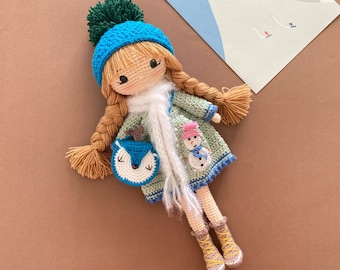 Amigurumi Snowflake Crochet Doll, Knitted Stuffed Doll For Sale, Crochet Princess, Crochet Doll For Sale, Amigurumi Doll For Sale, Princess