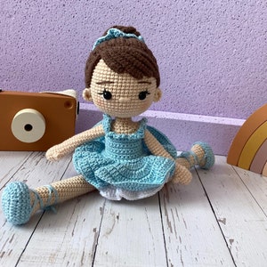 Ballerina Crochet Doll, Amigurumi Gift, Christmas Gift, Crochet Gift, Amigurumi Doll, Knitted Doll, Finished Doll, Valentines Day Gift