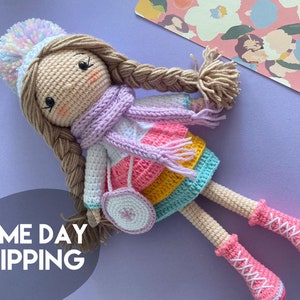 Crochet Doll for Sale, Amigurumi Doll for Sale, Crochet Amigurumi Doll, Melody Doll, Stuffed Doll, Cuddle Doll, Amigurumi Girl, Plush Toys