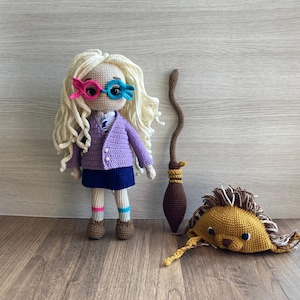 Luna Lovegood Harry Potter Doll, Crochet Doll, Amigurumi Doll, Harry Pottery Gifts, Harry Pottery Decor, Harry Potter Figures, Crochet Gifts