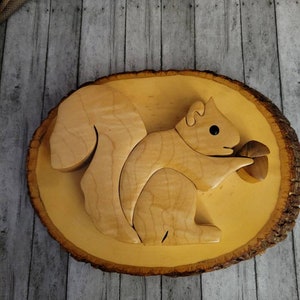Wood Intarsia Squirrel