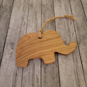Wooden Elephant Ornament baby shower gift. Handmade, gift for expecting mother. Gift, babt gift, tribe