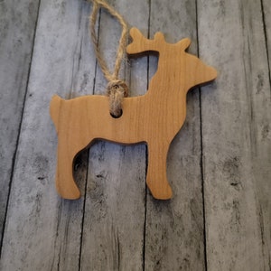 Wooden buck Christmas Ornament, Christmas Gift, Stocking Stuffer