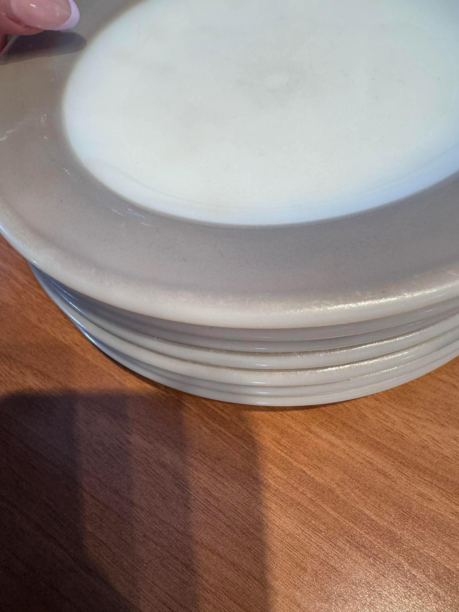 Grey Pyrex HUGE Pyrex Dinnerware Milkglass Dove Gray Band - Etsy