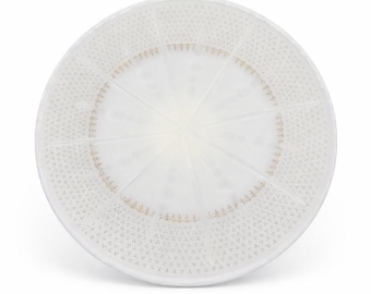 Vintage Anchor Hocking white milk glass pedestal cake stand