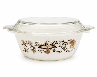 JAJ Pyrex England braadpan 9'' schotel Brown Vine