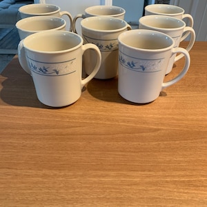 8 Corning Ware Corelle First Of Spring Beige Tea Coffee Cup Mug Cups Set of 8