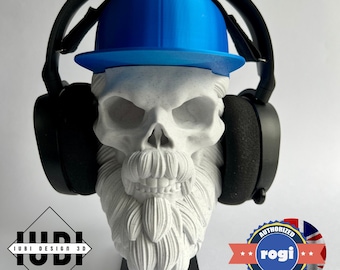 Hipster Bearded Skull | Baseball Hat | 3D Printed Home Decor - Halloween