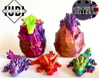 Mystery Baby Dragon Surprise Egg: 3D Printed Fidget Toy | Cinderwing3D | Articulating Desk Buddy