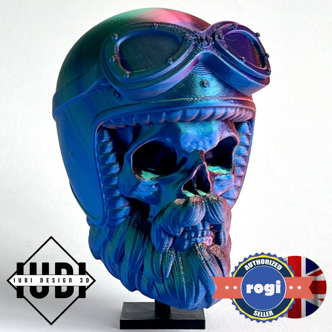 Biker Skull Helmet Blanket