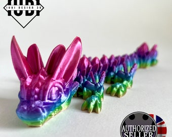 Baby Easter Dragon | Cinderwing3D | Articulated Dragon | Flexi Dragon | UK Seller | Fidget Toy | Desk Animal | 3D Printed | Easter | Bunny