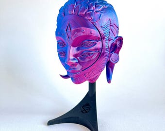 3D Printed Arlequin Mask Wall Art | Venetian Masquerade Decor