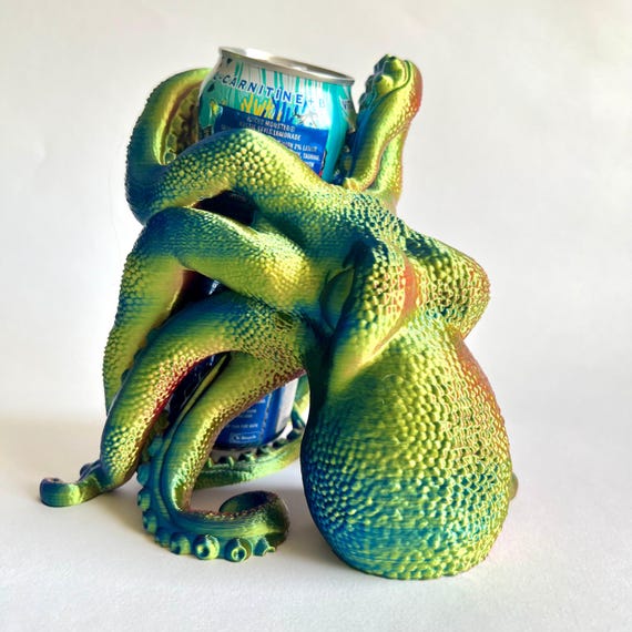 3D Printed Octopus Can Holder | Eco-friendly Can Holder | the