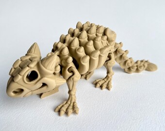 Skeleton Ankylosaurus | 3D Printed Articulated Dinosaur Skeleton Figure