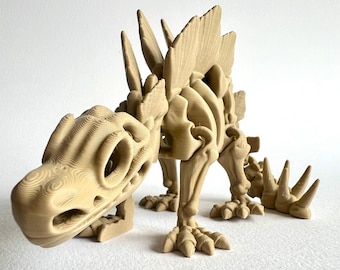 Skeleton Stegosaurus | 3D Printed Articulated Dinosaur Skeleton Figure