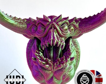 Ushi Beast Decoration | Japanese Mythology Wall Mountable 3D Printed Display
