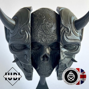 3D Printed Behind Oni Mask Wall Art | Japanese Folklore