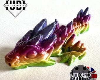 Cinderwing3D Tiny Gemstone Tadling: 3D Printed Fidget Toy | Pocket Pal - Multicoloured