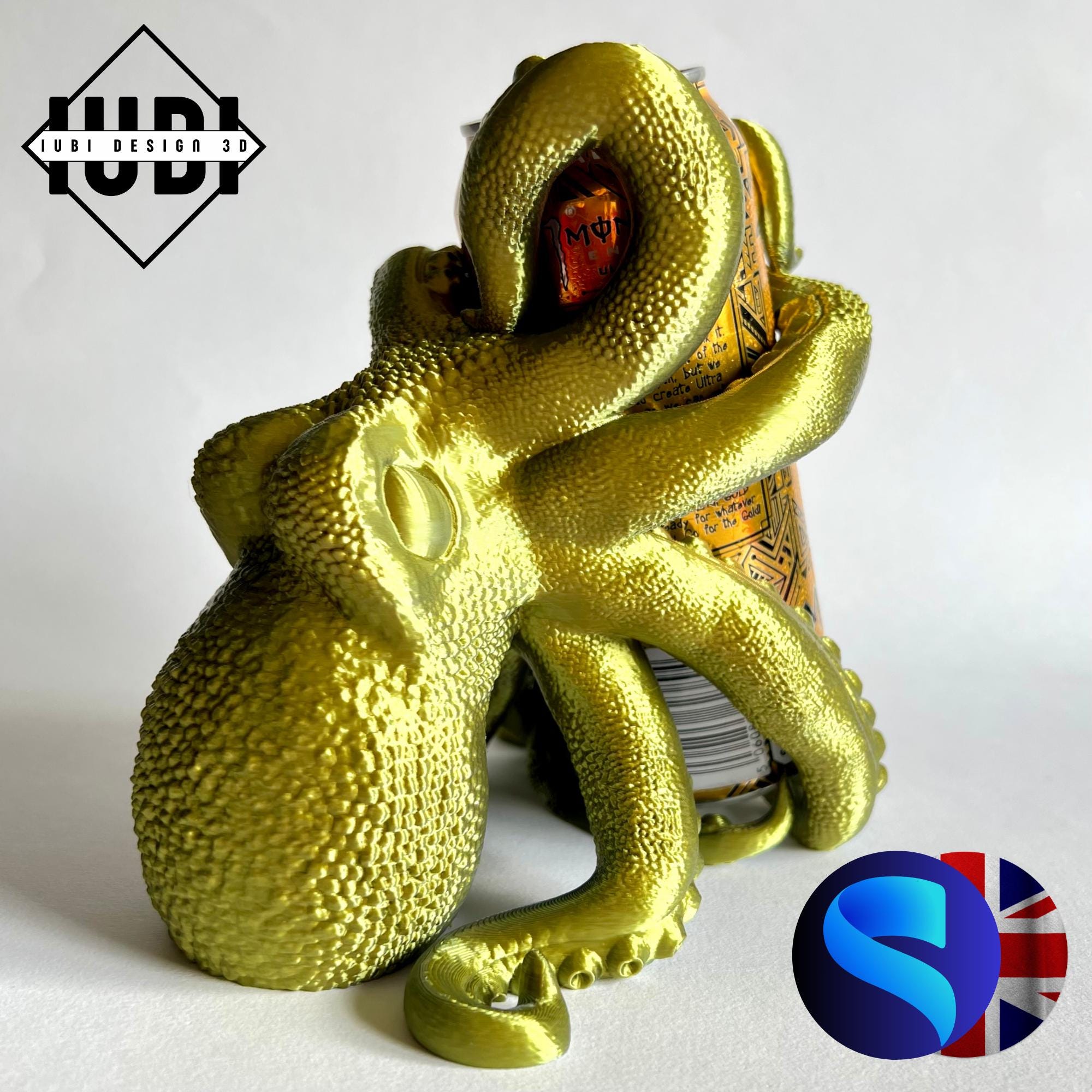 3D Printed Octopus Can Holder | Eco-friendly Can Holder | the
