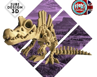 Skeleton Spinosaurus | 3D Printed Articulating Dinosaur Figure