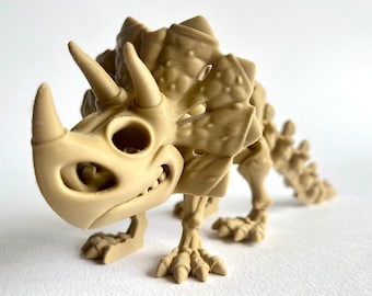 Skeleton Triceratops | 3D Printed Articulating Dinosaur Figure