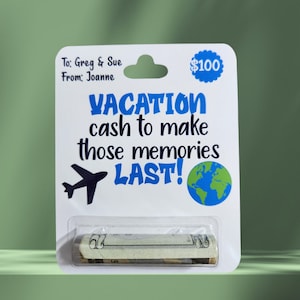 Personalized Vacation Money Card: Unique Traveler Gift