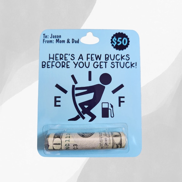 Personalized Gas Money Card: Unique Teen Gift