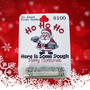 Personalized Christmas Money Card: Santa Gift for Teens & Kids