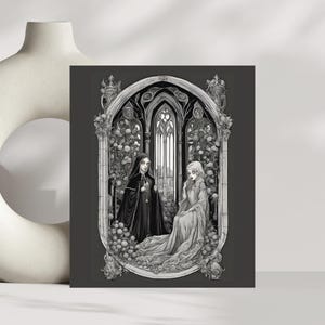 Gothic Wall Art Print, Matte Vertical Posters, Gothic Lover Gift, Gothic Poster Print, Halloween Home Decor, Dark Fantasy Art, Gothic Poster
