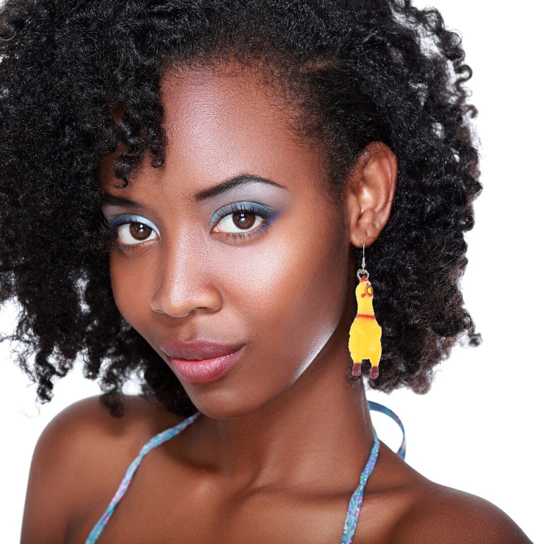 Funny Chicken Earrings Funny Dangle Earrings Novelty Etsy