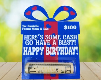 Personalized Birthday Money Card: Unique Cash Gift for Teens