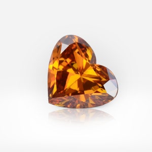 1.03 carat Fancy Deep Yellowish Orange I1 Heart Shape Diamond GIA
