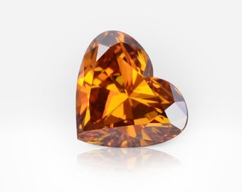 1.03 carat Fancy Deep Yellowish Orange I1 Heart Shape Diamond GIA