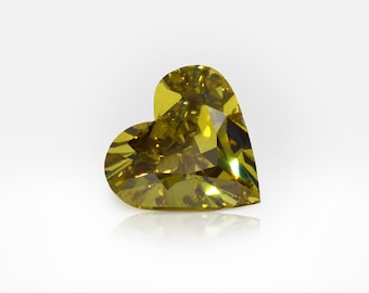 1.00 carat Fancy Deep Brownish Greenish Yellow Heart Shape Diamond GIA