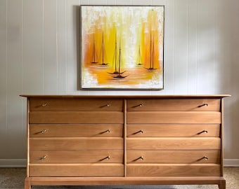 Mid-century Modern Walnut 9-drawer Walnut Dresser by LA Period Furniture,  C.1960's - Etsy