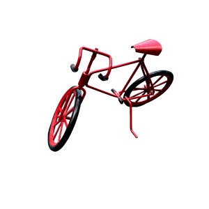 Vintage Miniature Red Bicycle | 1990s Tiny Bike Decor | Christmas Ornament or Shelf Display