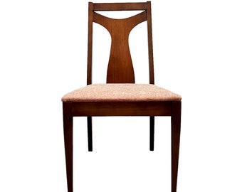 Mid-Century Modern Walnut T-Back Dining Chair/ Side Chair