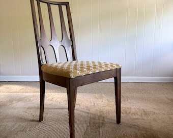 Broyhill Brasilia Walnut Dining Chair, Mid Century Modern Sculptural Accent Chair