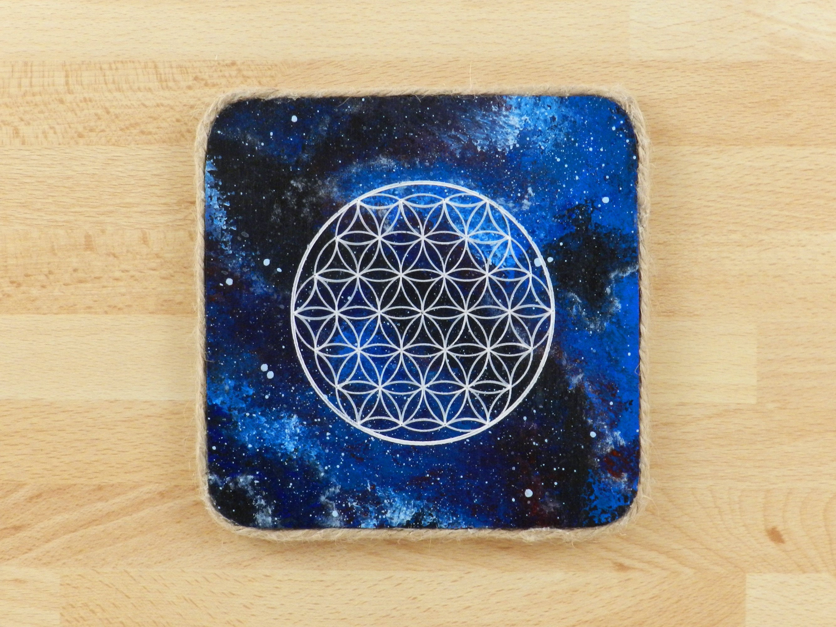 Plaquette - Design Fleur de Vie Galaxy | A