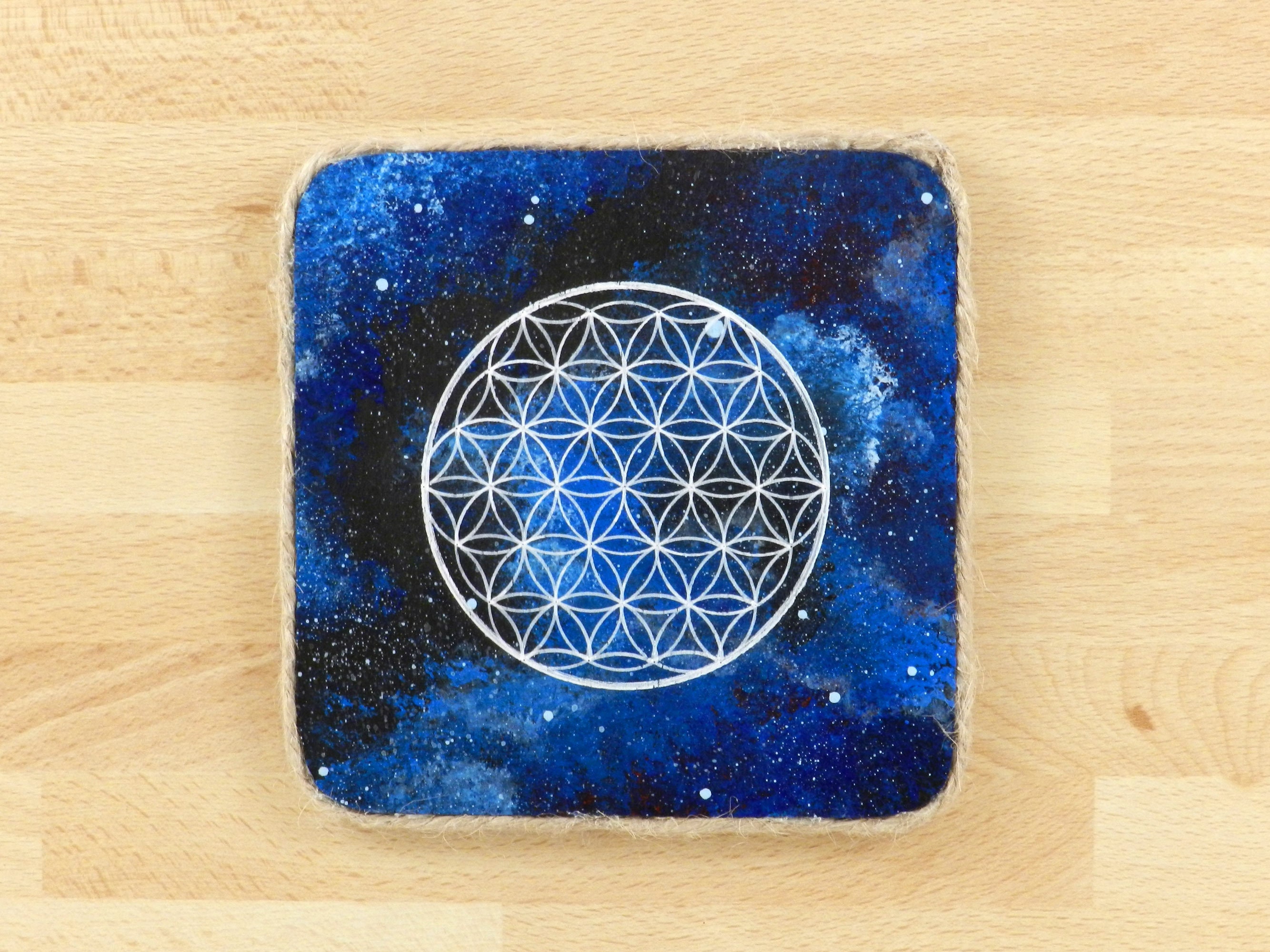 Plaquette - Design Fleur de Vie Galaxy | C