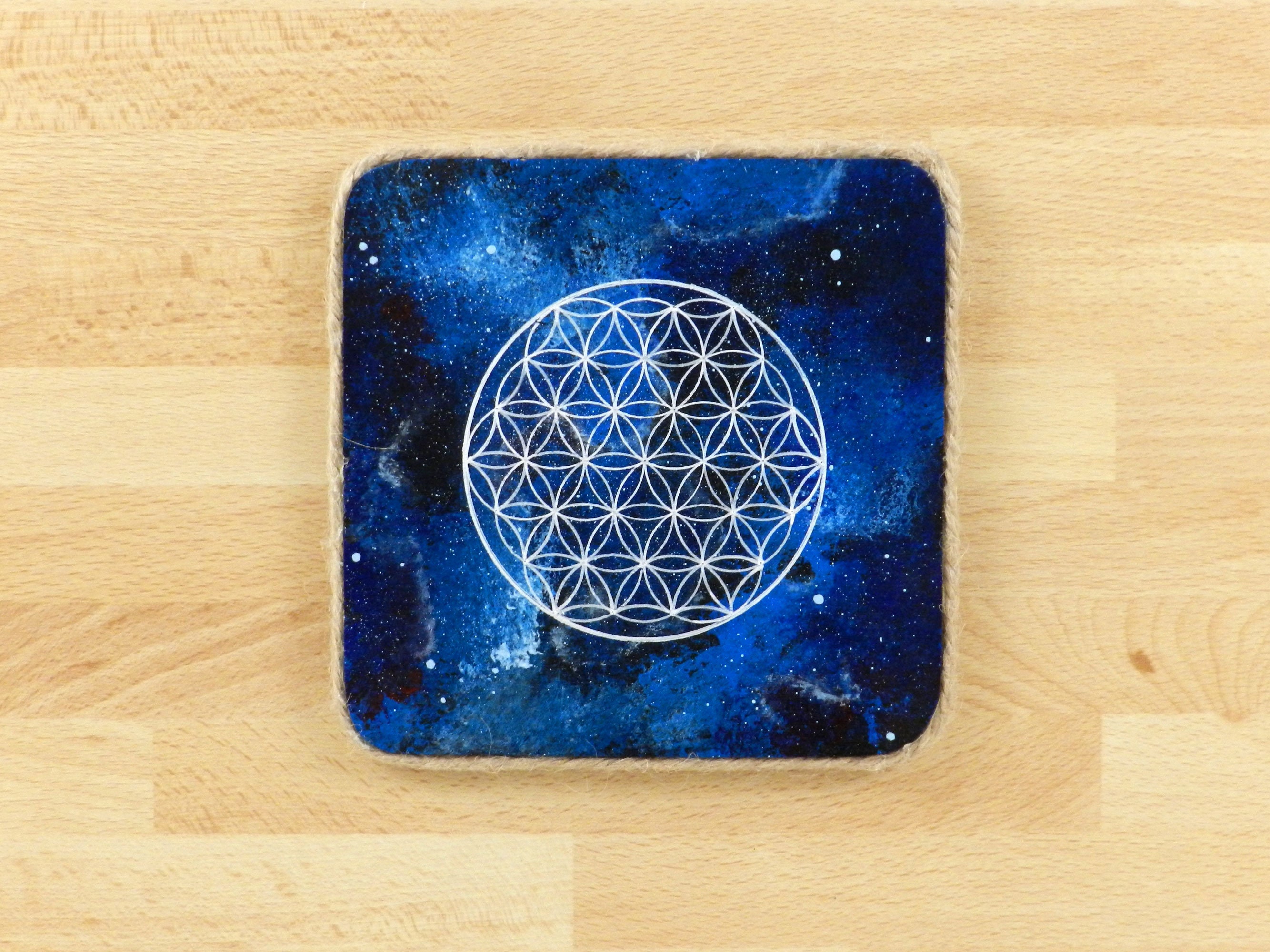 Plaquette - Design Fleur de Vie Galaxy | B