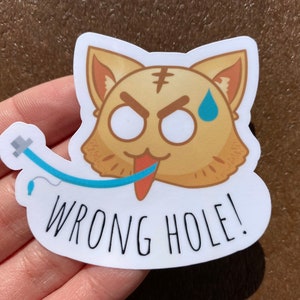 Wrong Hole Intubation Sticker (Waterproof Vinyl)