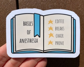 Basics of Anesthesia Sticker (Waterproof Vinyl)